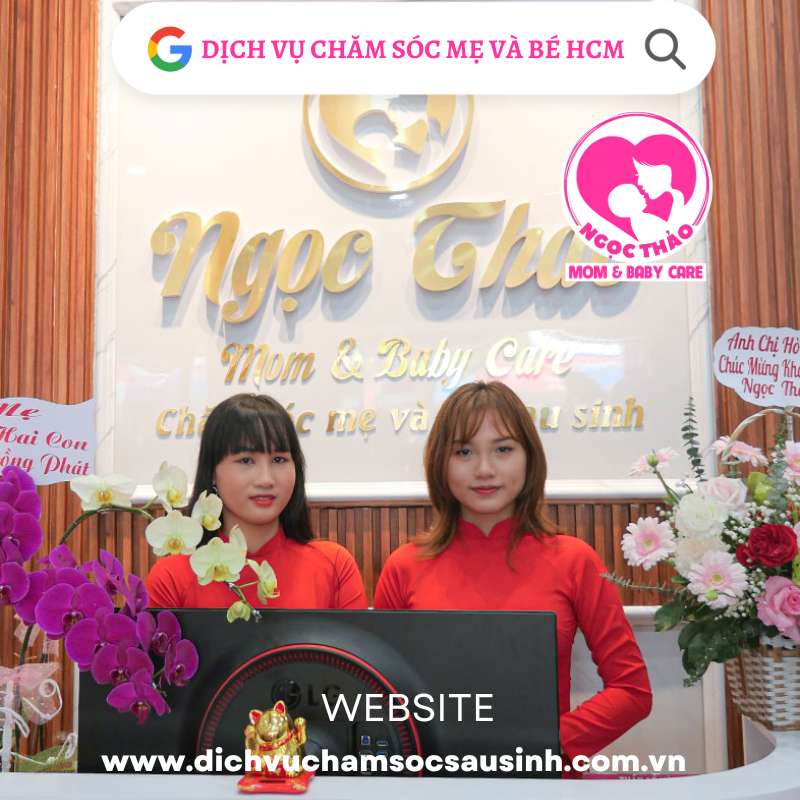 Đội ngũ nhân viên lễ tân tại ngọc thảo mom baby care